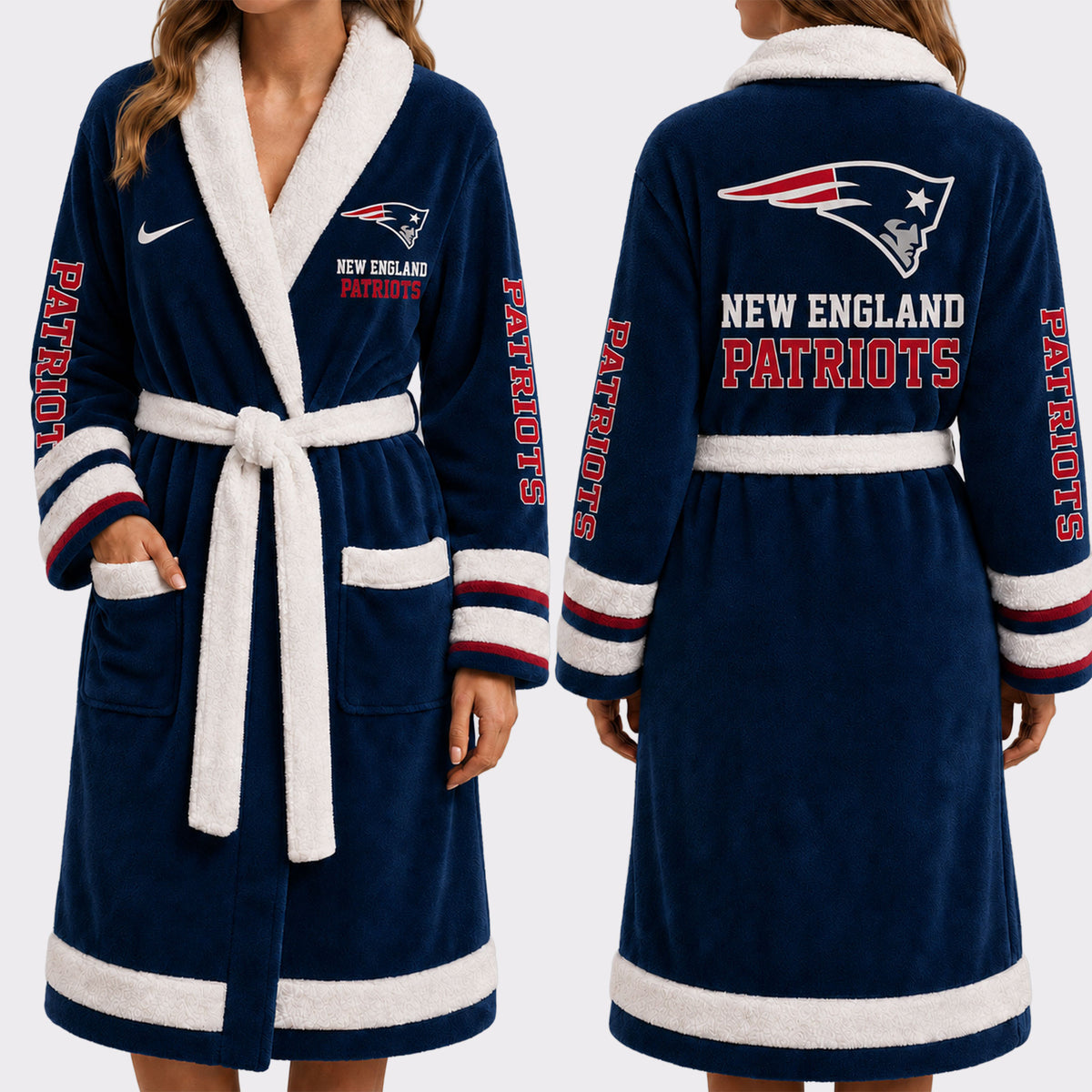 New England Patriots | Premium NFL Fleece Bathrobe VA1229