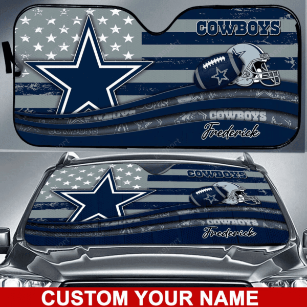 Dallas Cowboys Personalized Auto Sun Shade BG08