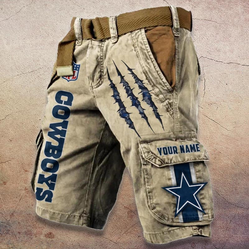 Dallas Cowboys Pocket Print Cargo Shorts (Belt Not Included) S9MCS074