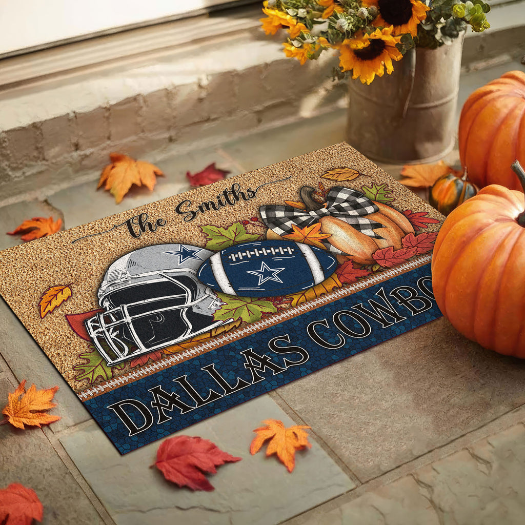 Dallas Cowboys Doormat Custom Your Family Name, Sport Doormat, Sport Gifts For Fan, Home Decorations EHIVM-60181