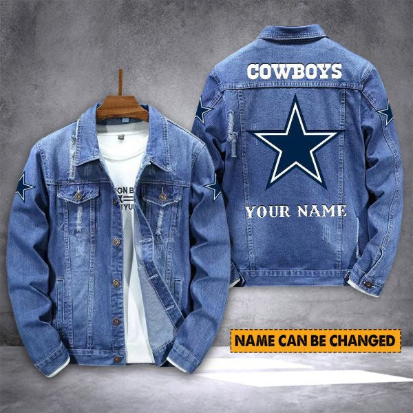 Dallas Cowboys Personalized Premium Denim Jacket S9DJ003