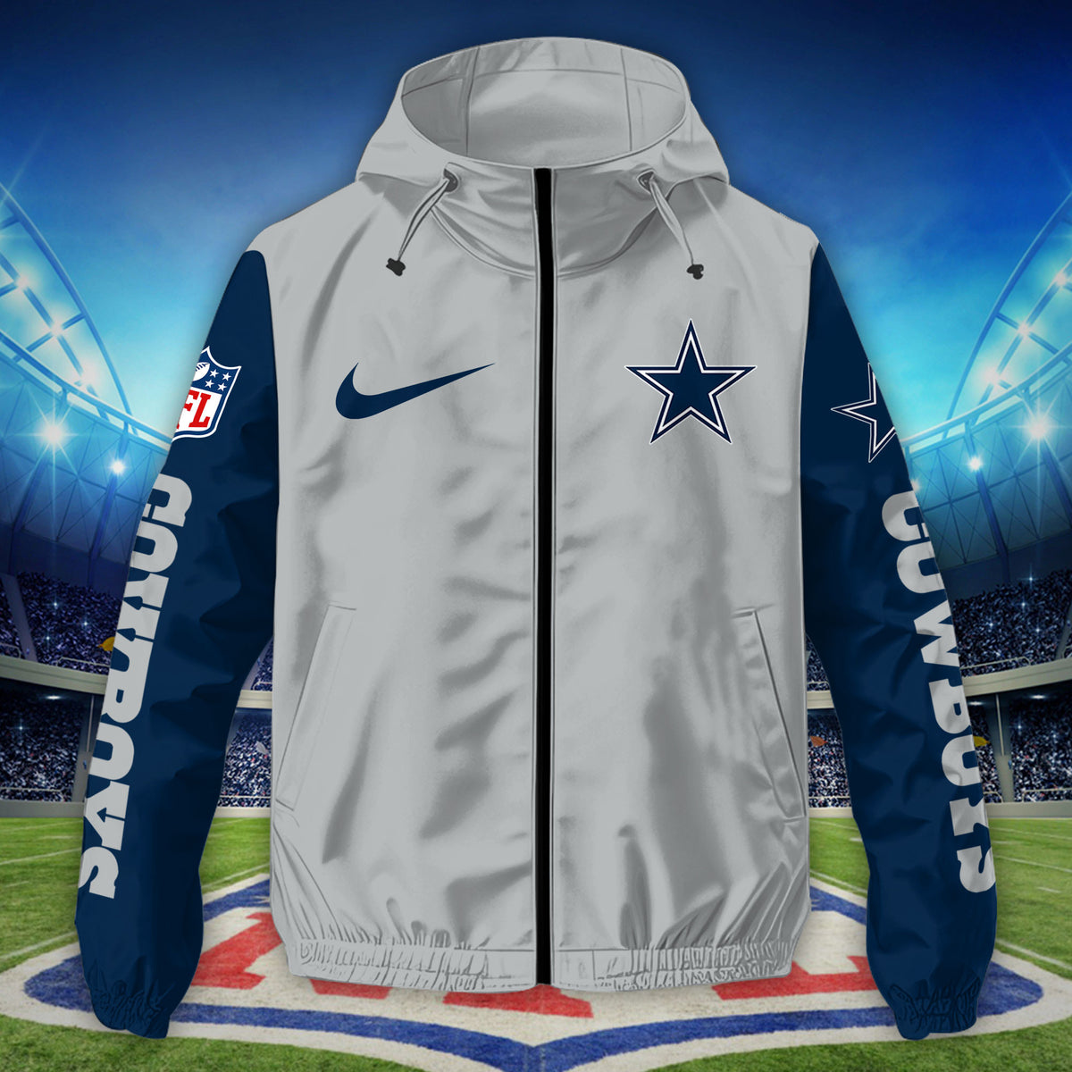 Dallas Cowboys Custom Windbreaker Outdoor Jacket Sport Fan Gift SPTWJACKET041
