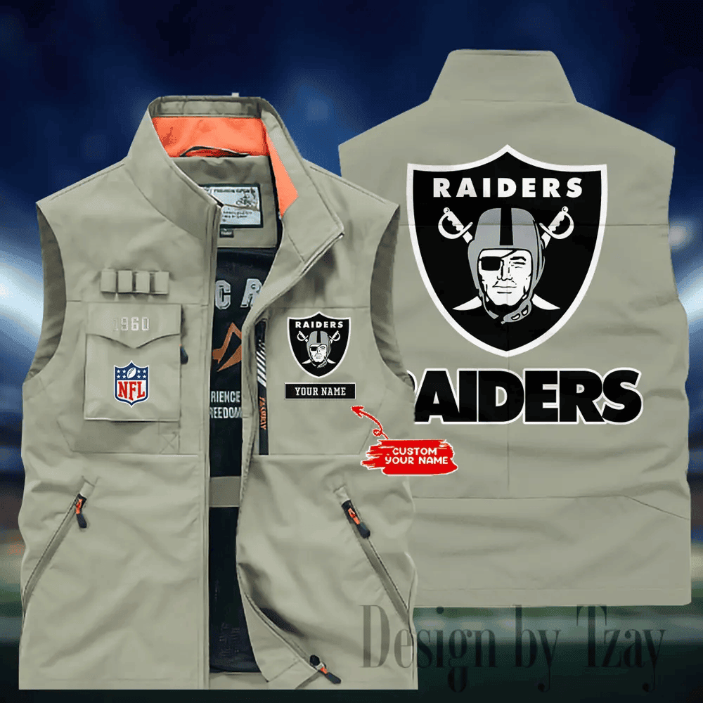 Las Vegas Raiders Sleeveless Jacket Multicolor S9SLJK114