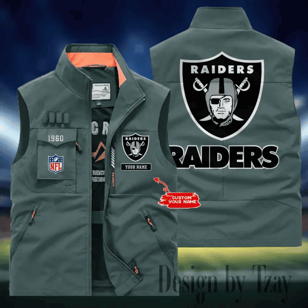 Las Vegas Raiders Sleeveless Jacket Multicolor S9SLJK114