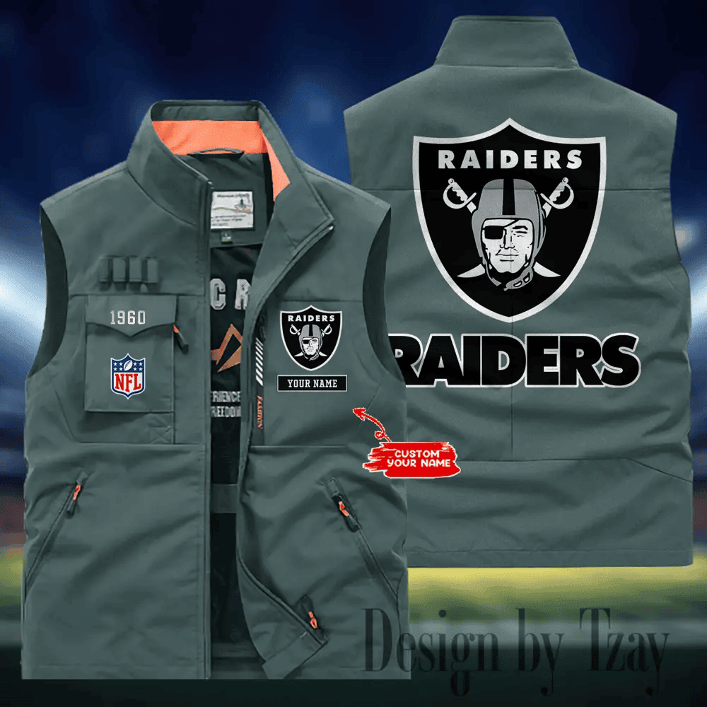 Las Vegas Raiders Sleeveless Jacket Multicolor S9SLJK114