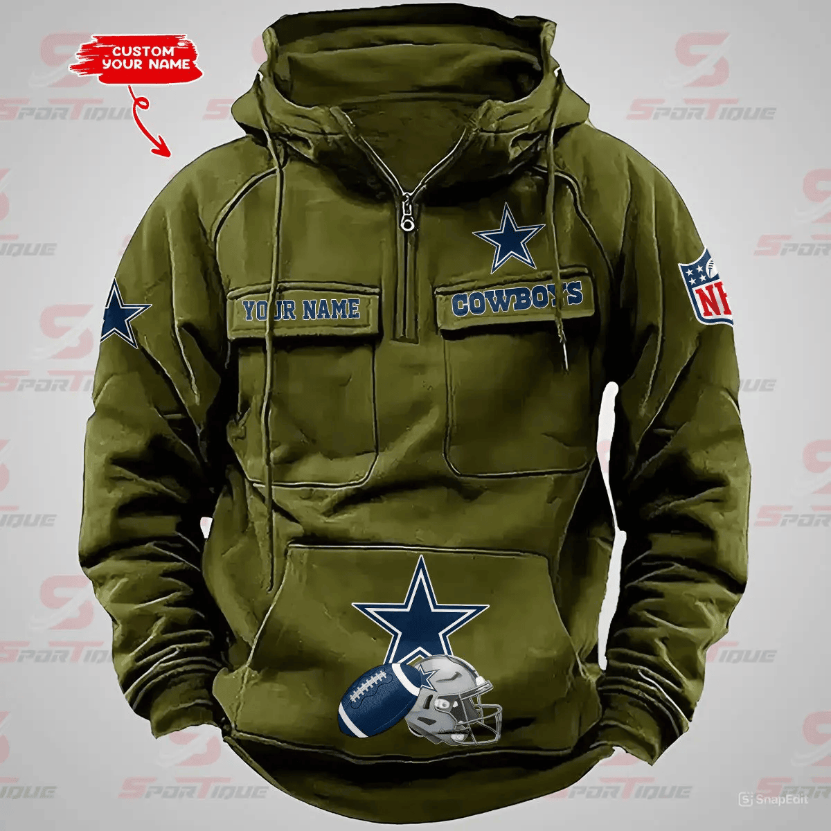 Dallas Cowboys Vintage Men Hoodie AZVMHD362