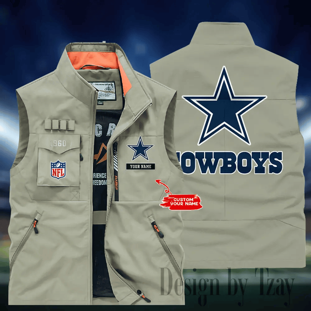 Dallas Cowboys Sleeveless Jacket Multicolor S9SLJK106
