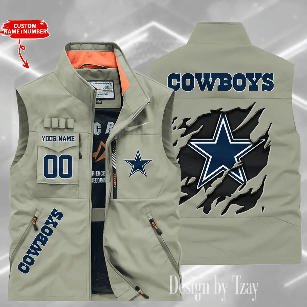 Dallas Cowboys Sleeveless Jacket Multicolor S9SLJK074