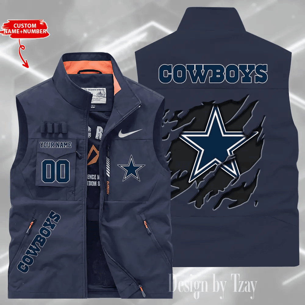 Dallas Cowboys Sleeveless Jacket Multicolor S9SLJK074