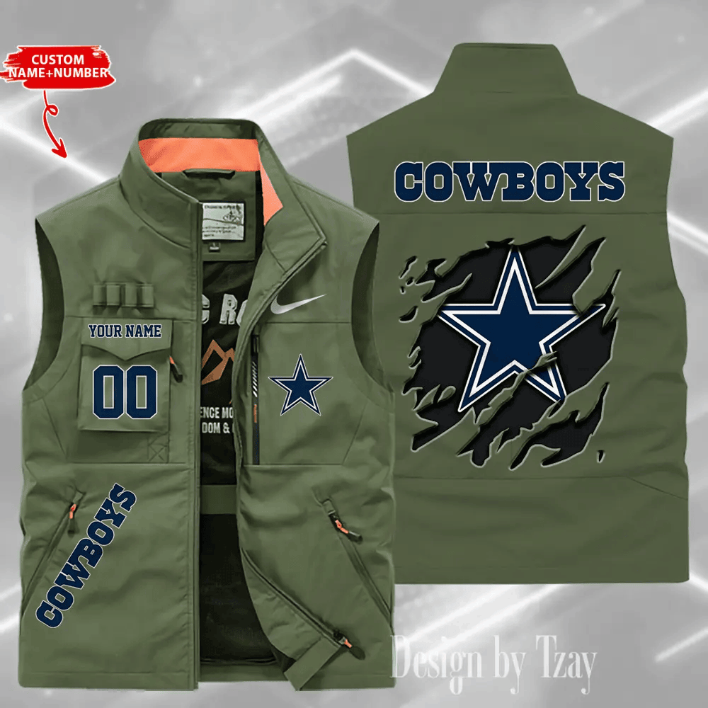 Dallas Cowboys Sleeveless Jacket Multicolor S9SLJK074