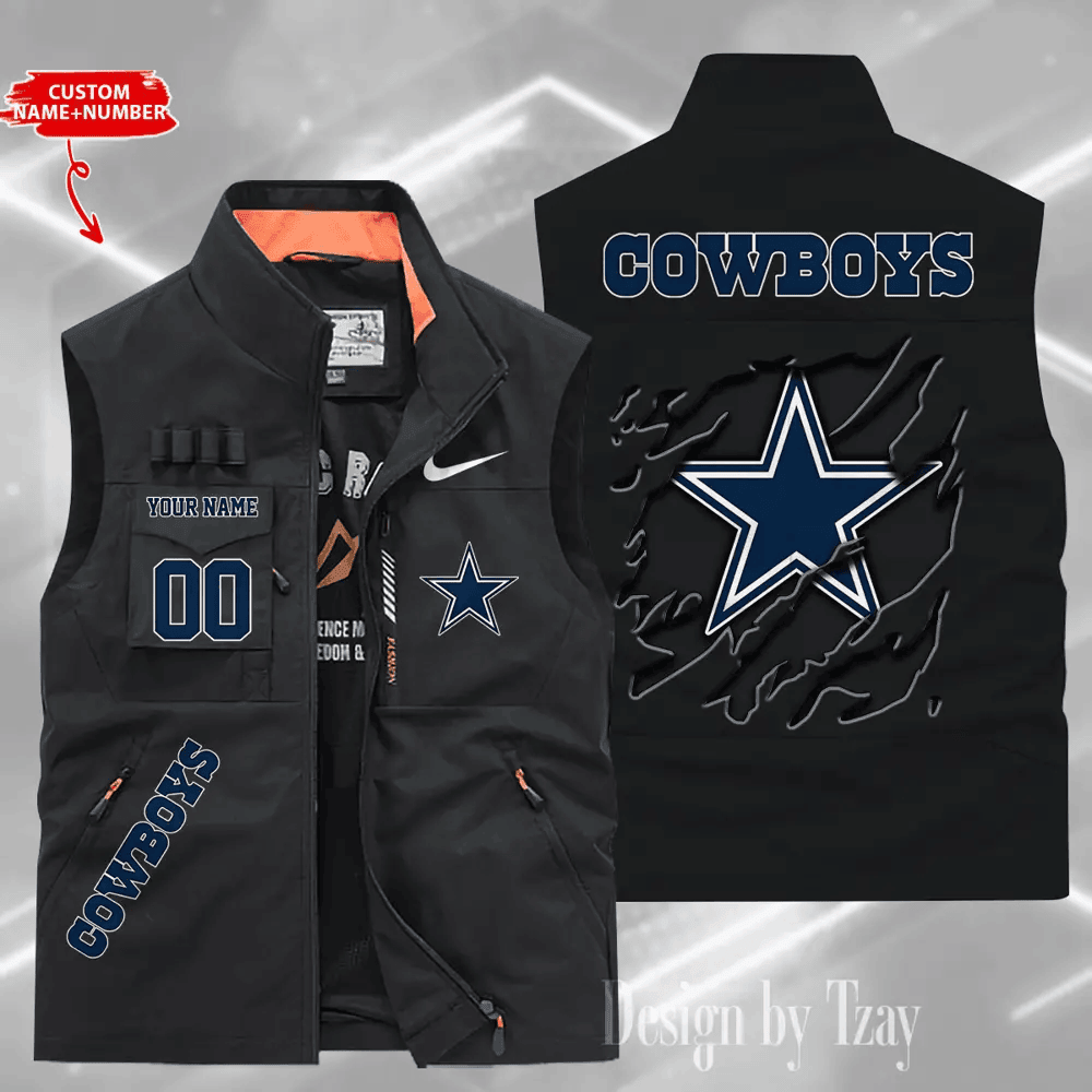 Dallas Cowboys Sleeveless Jacket Multicolor S9SLJK074