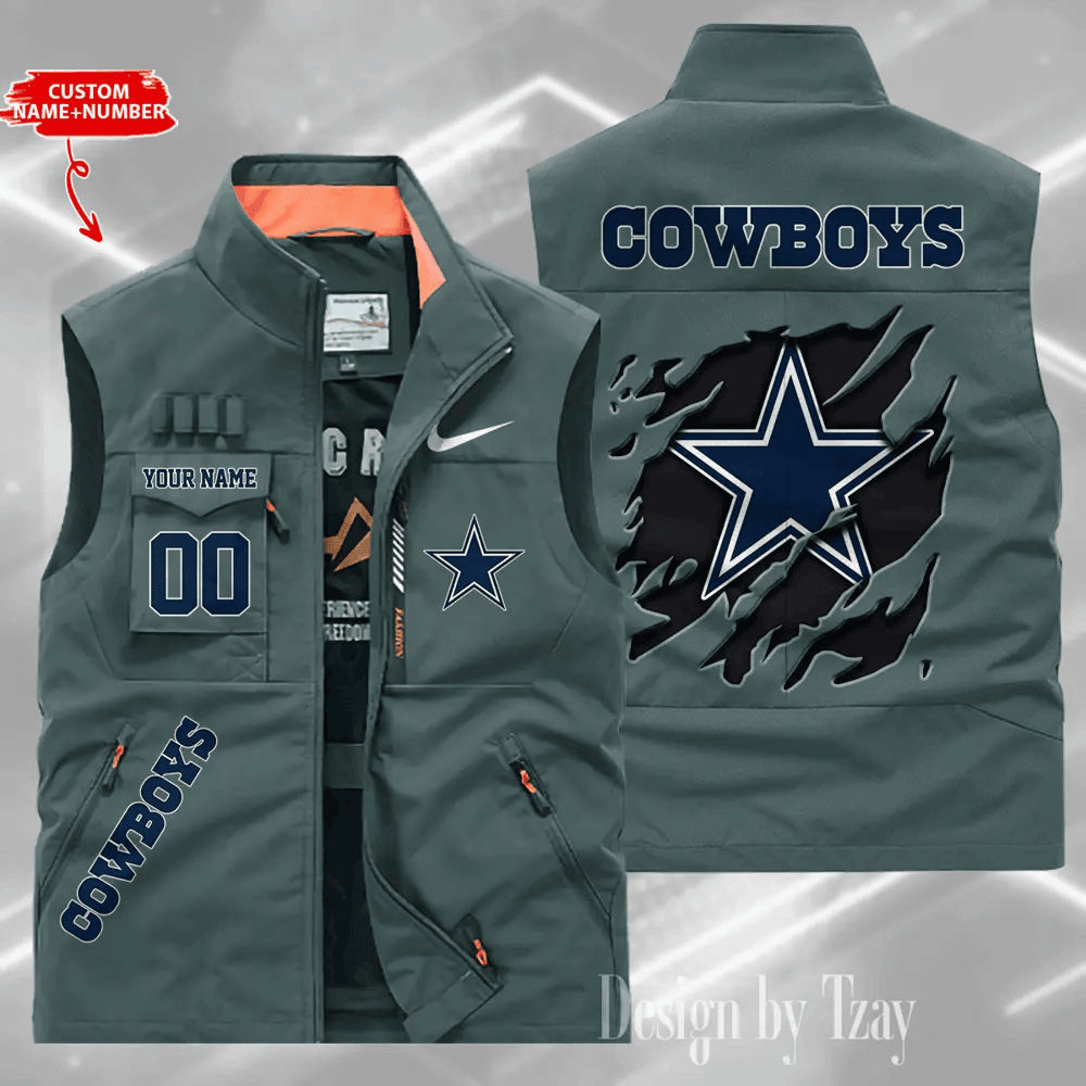 Dallas Cowboys Sleeveless Jacket Multicolor S9SLJK074