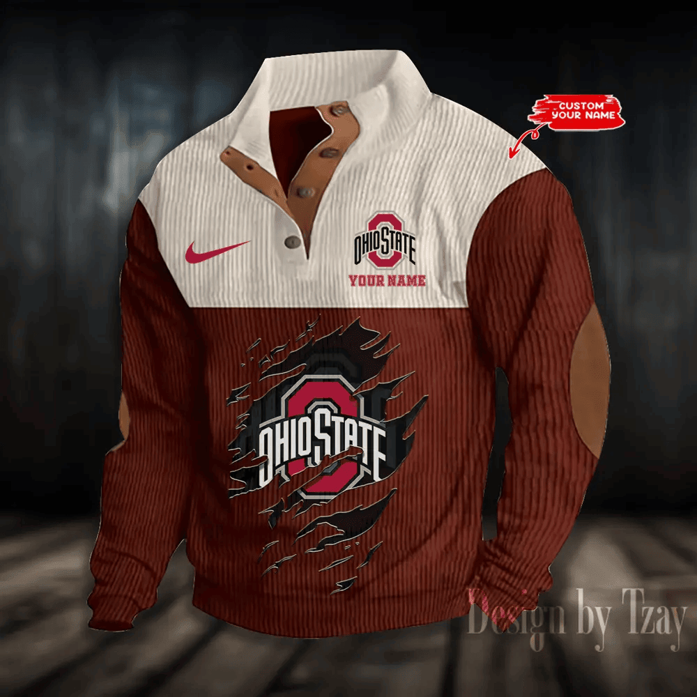 S9DBSCH536Ohio State Buckeyes NCAA Double Collar Hoodies