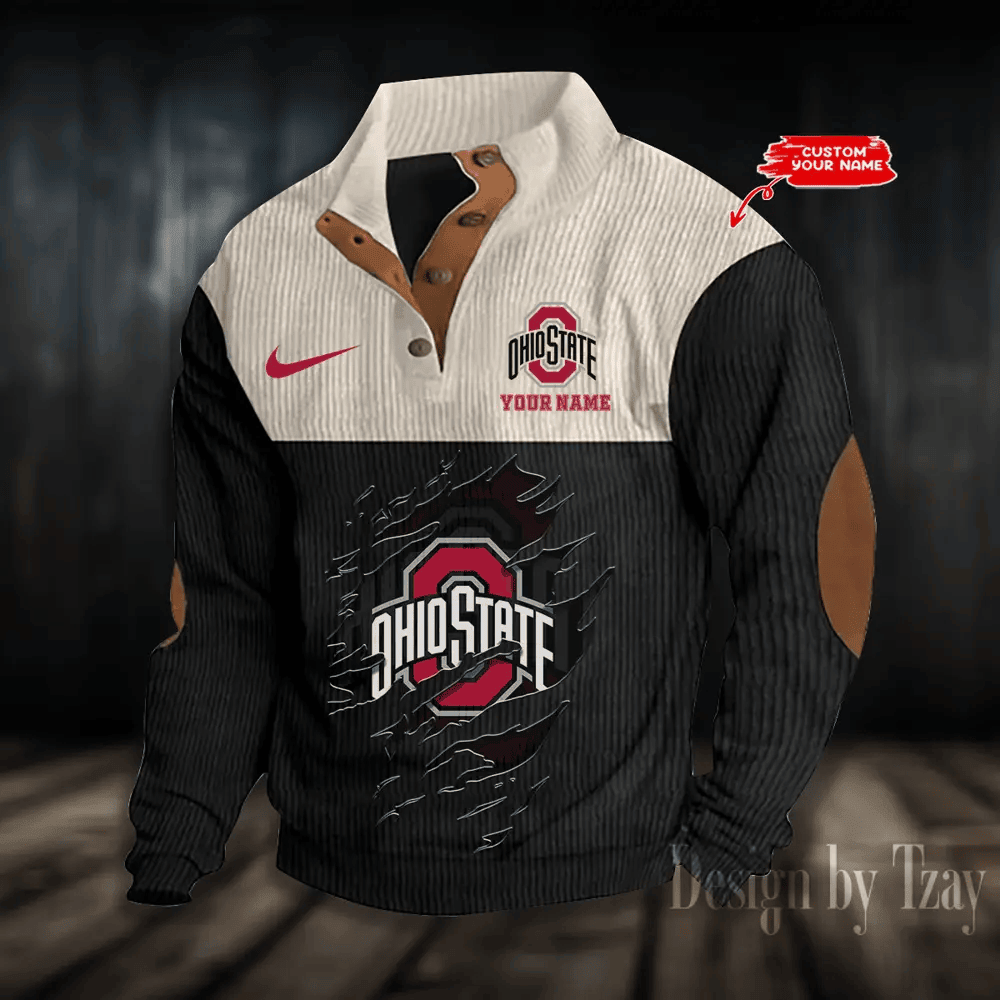 S9DBSCH536Ohio State Buckeyes NCAA Double Collar Hoodies