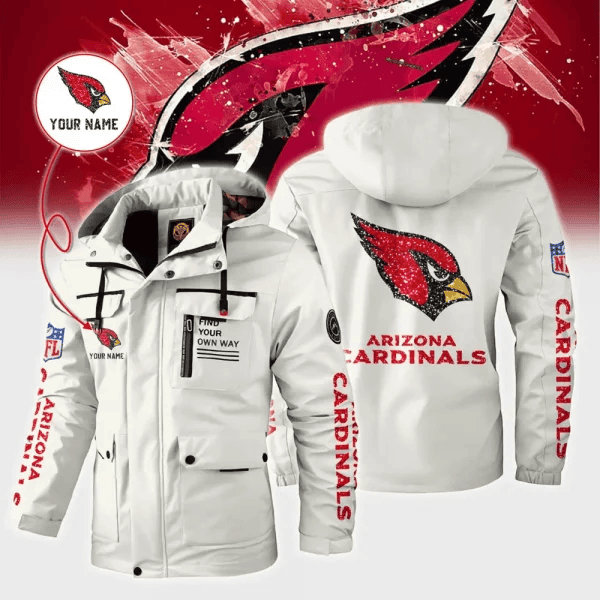 Arizona Cardinals Personalized Winter Windbreaker Jacket ANZWWJ001