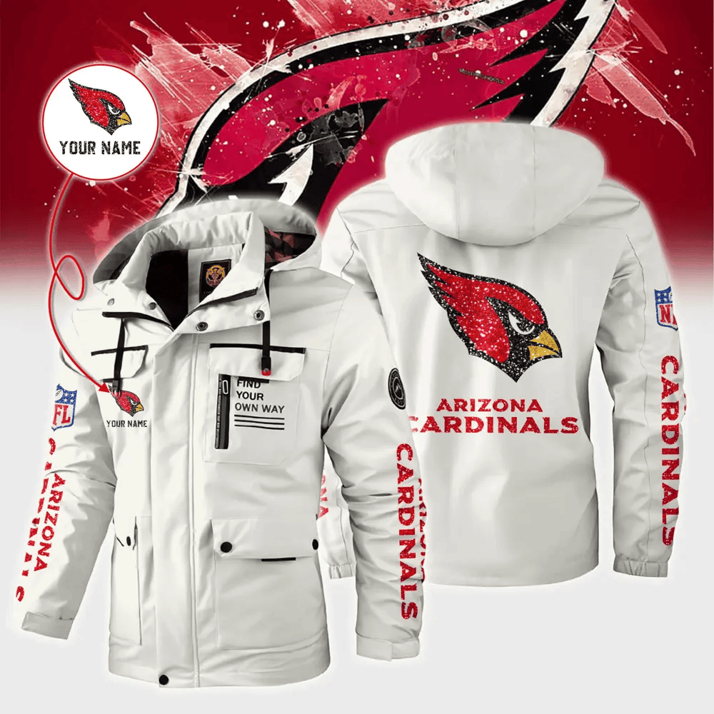 Arizona Cardinals Personalized Winter Windbreaker Jacket ANZWWJ001