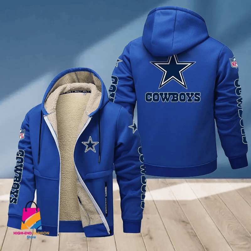 Dallas Cowboys Multicolor Premium Thick Zip-Up Hoodie ANZTZH009