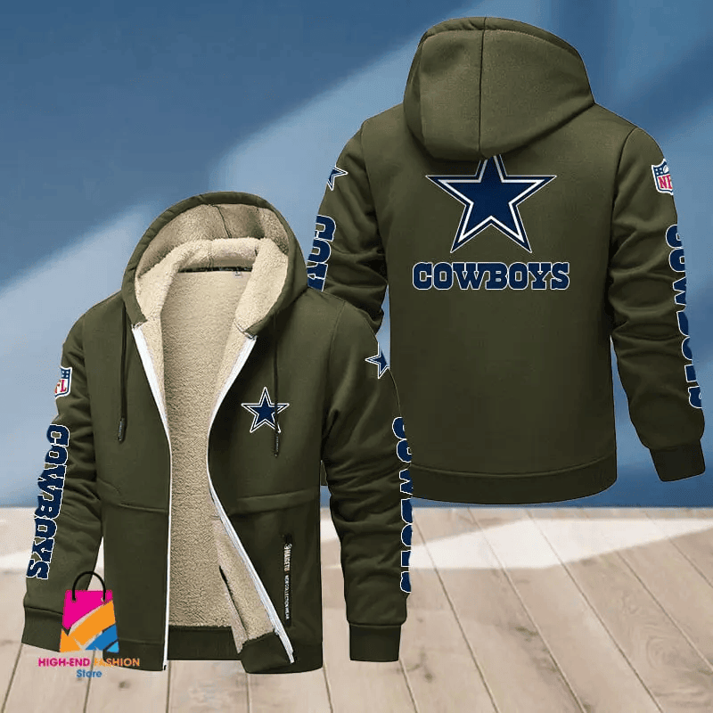 Dallas Cowboys Multicolor Premium Thick Zip-Up Hoodie ANZTZH009