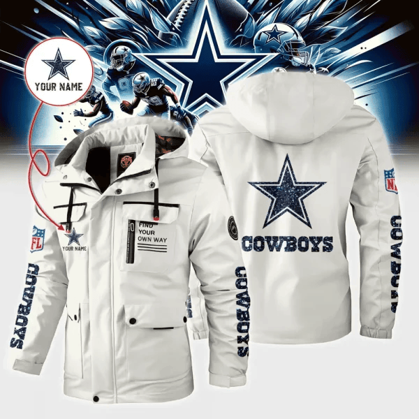 Dallas Cowboys Personalized Winter Windbreaker Jacket ANZWWJ009