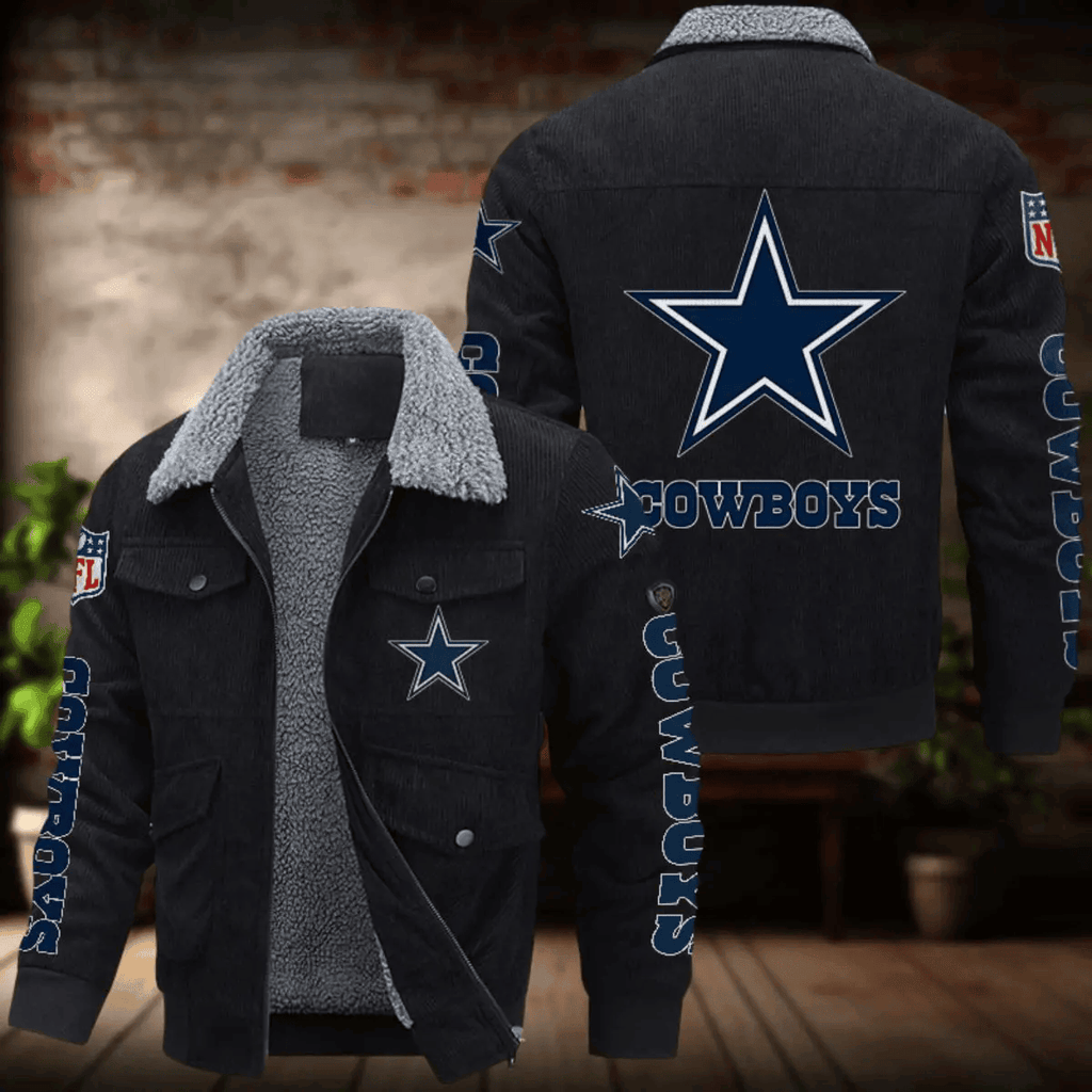 Dallas Cowboys Men's Thickened Corduroy Jacket ANZANZTCJ009