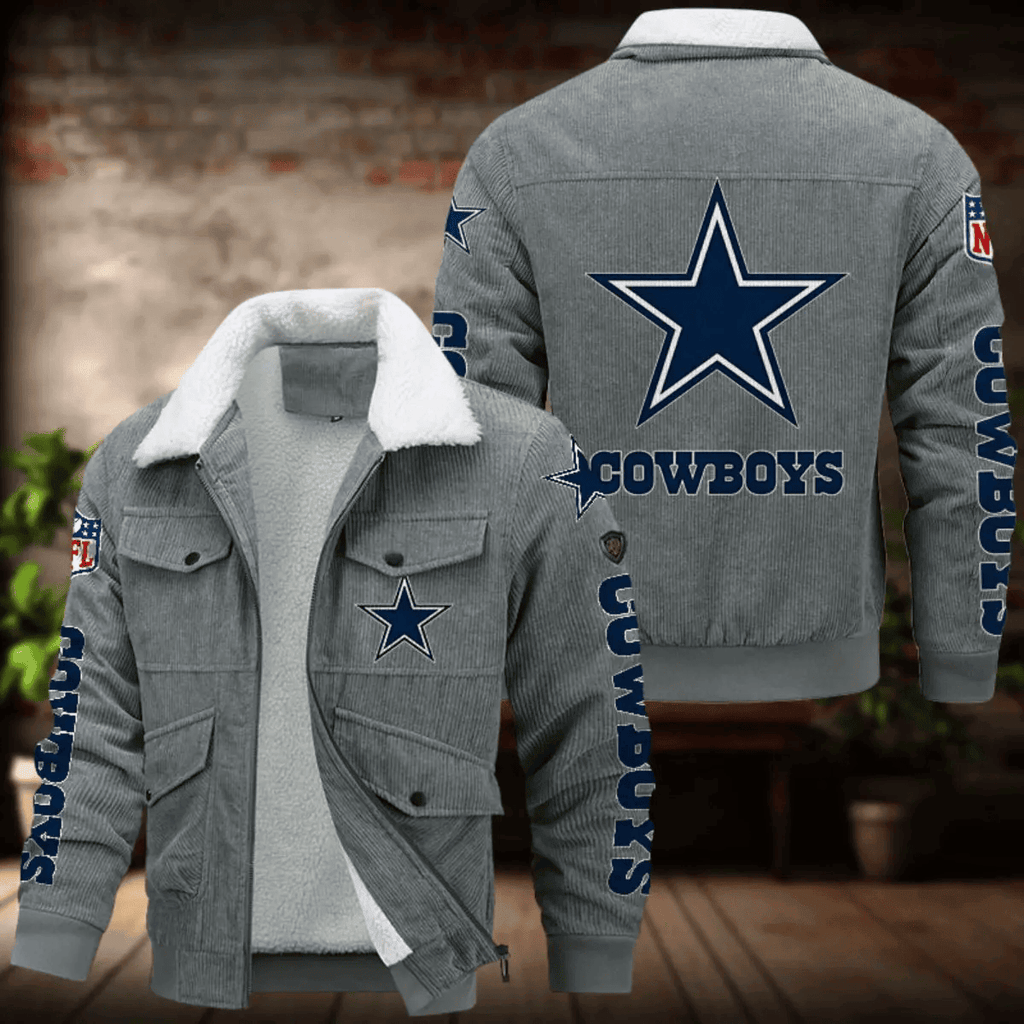 Dallas Cowboys Men's Thickened Corduroy Jacket ANZANZTCJ009