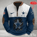 S9MPZNS118-Dallas Cowboys Premium Personalized Game-Day Quarter-Zip