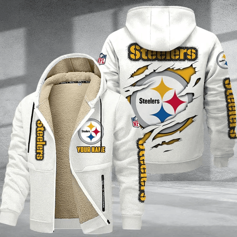 Pittsburgh Steelers DMTZ0380 Premium Thick Zip-Up Hoodie