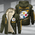 Pittsburgh Steelers DMTZ0380 Premium Thick Zip-Up Hoodie