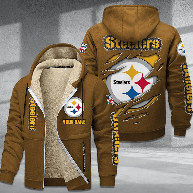 Pittsburgh Steelers DMTZ0380 Premium Thick Zip-Up Hoodie