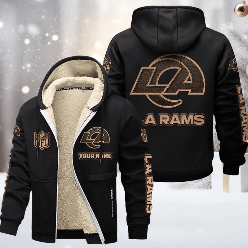 Los Angeles Rams DMTZ0856 Premium Sherpa-Lined Winter Hoodie – Personalized Edition