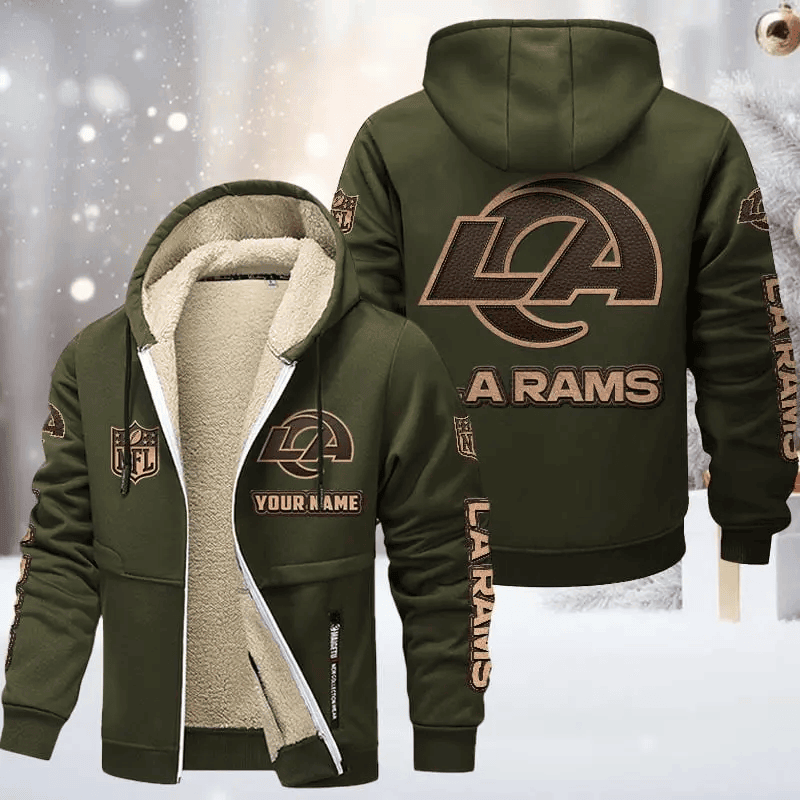 Los Angeles Rams DMTZ0856 Premium Sherpa-Lined Winter Hoodie – Personalized Edition