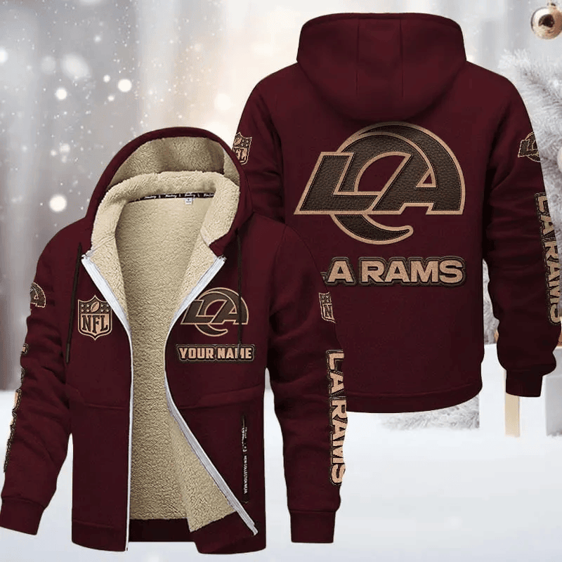 Los Angeles Rams DMTZ0856 Premium Sherpa-Lined Winter Hoodie – Personalized Edition