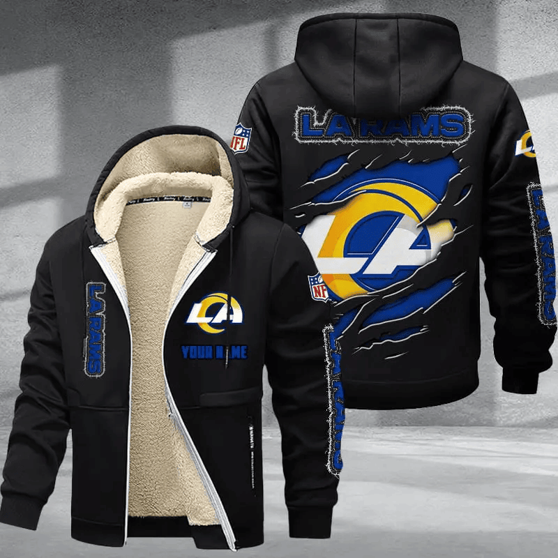 Los Angeles Rams DMTZ0372 Premium Thick Zip-Up Hoodie
