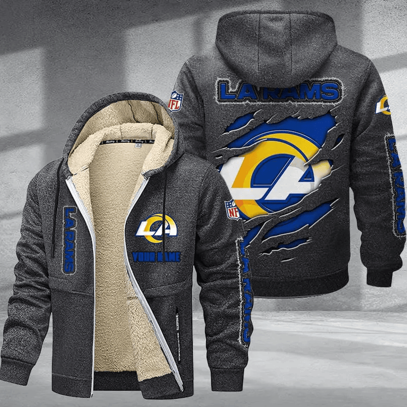 Los Angeles Rams DMTZ0372 Premium Thick Zip-Up Hoodie