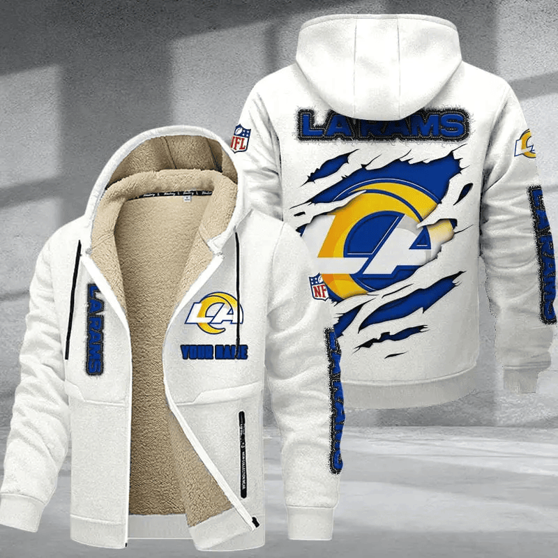 Los Angeles Rams DMTZ0372 Premium Thick Zip-Up Hoodie