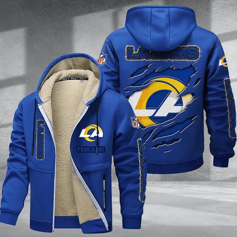 Los Angeles Rams DMTZ0372 Premium Thick Zip-Up Hoodie