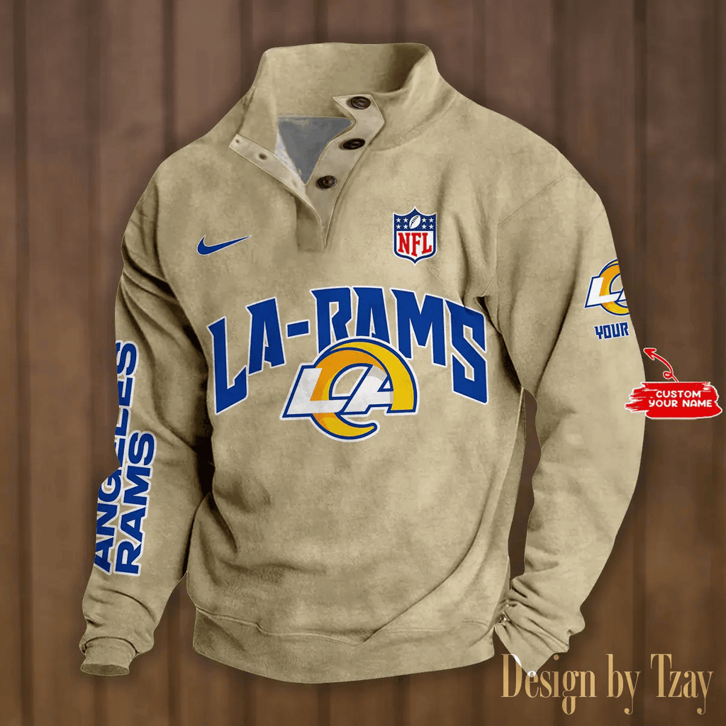 Los Angeles Rams Premium Stand-Collar Game-Day Pullover - Engineered Warmth & Personalized Name S9DBSCH051