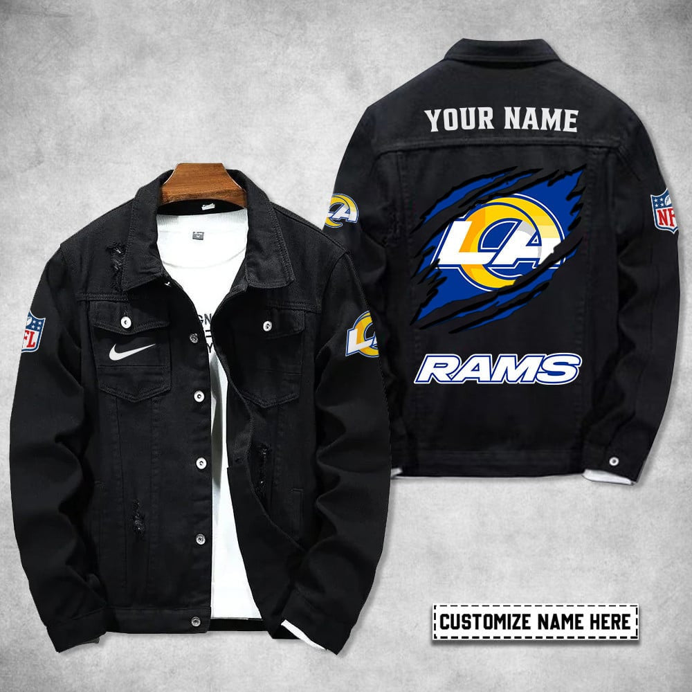 Los Angeles Rams Personalized Premium Denim Jacket S9DJ055