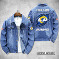 Los Angeles Rams Personalized Premium Denim Jacket S9DJ055