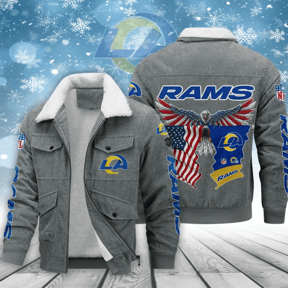 Los Angeles Rams VITCJ090 Men’s Thickened Corduroy Jacket