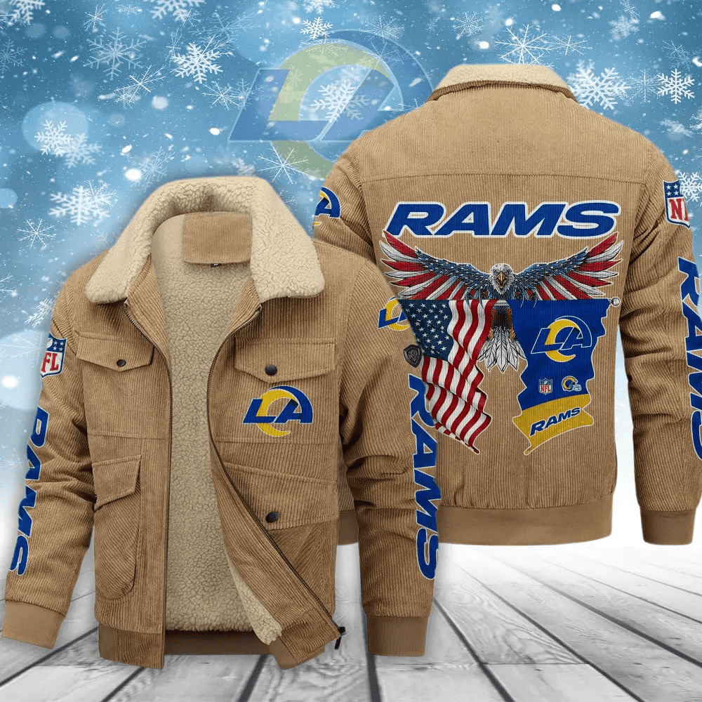 Los Angeles Rams VITCJ090 Men’s Thickened Corduroy Jacket