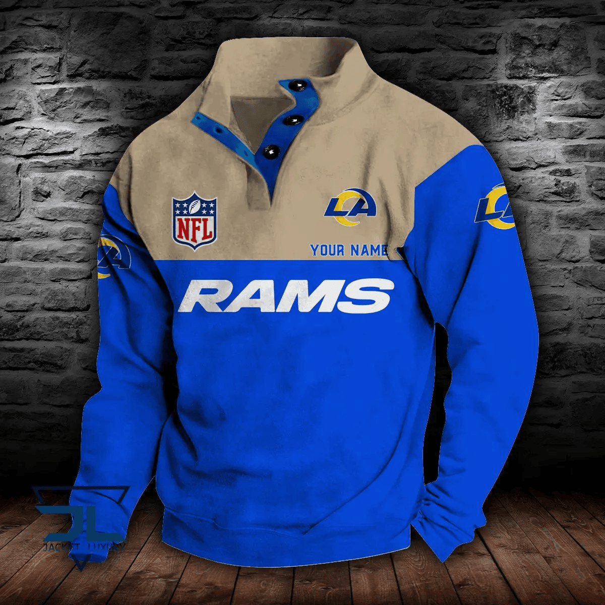 Los Angeles Rams Premium Stand-Collar Game-Day Pullover - Engineered Warmth & Personalized Name S9DBSCH019