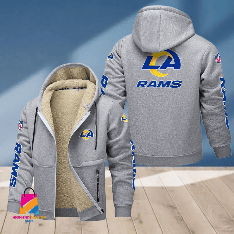 Los Angeles Rams Multicolor Premium Thick Zip-Up Hoodie ANZTZH019