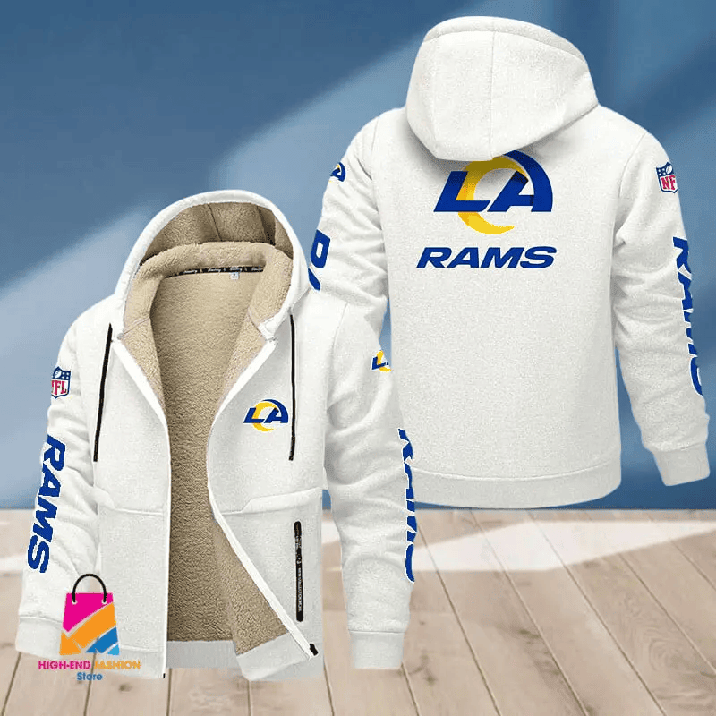 Los Angeles Rams Multicolor Premium Thick Zip-Up Hoodie ANZTZH019