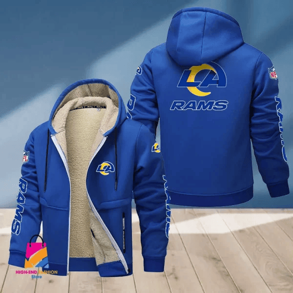 Los Angeles Rams Multicolor Premium Thick Zip-Up Hoodie ANZTZH019