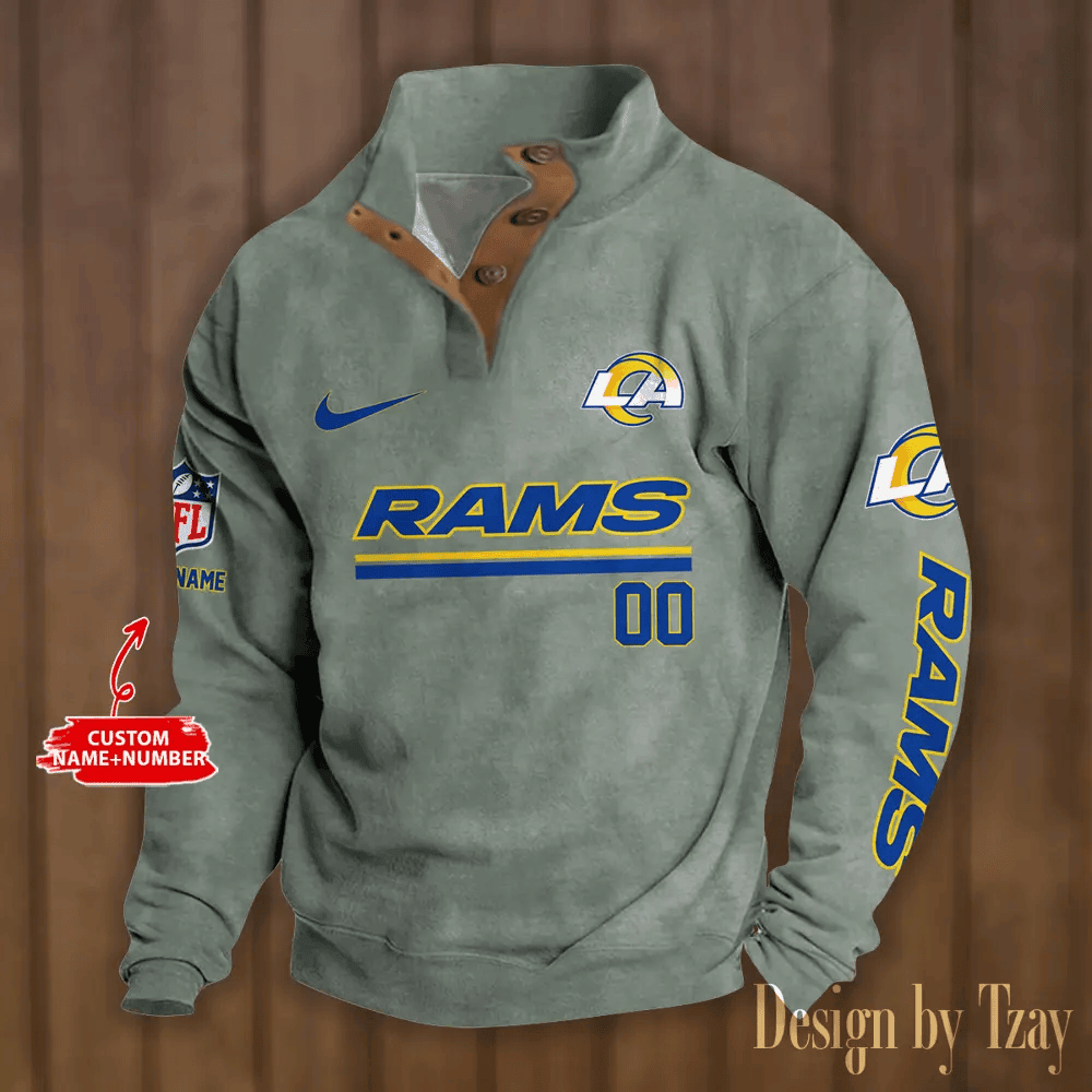 Los Angeles Rams Premium Stand-Collar Game-Day Pullover - Engineered Warmth & Personalized Name S9DBSCH083