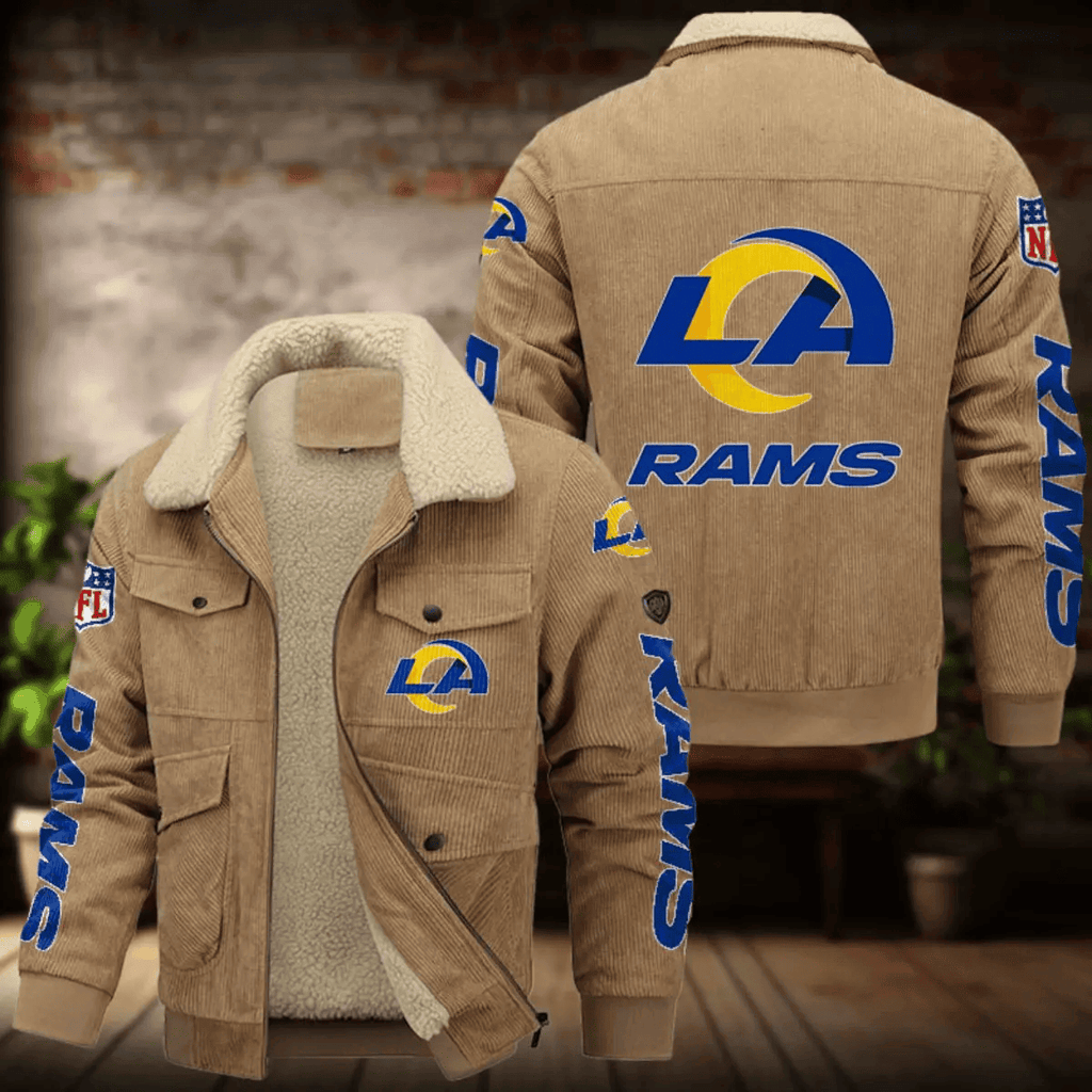 Los Angeles Rams Men's Thickened Corduroy Jacket ANZANZTCJ019