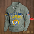 SPTS9DBSCH303 Los Angeles Rams Premium Stand-Collar Game-Day Pullover - Engineered Warmth & Personalized Names DV8