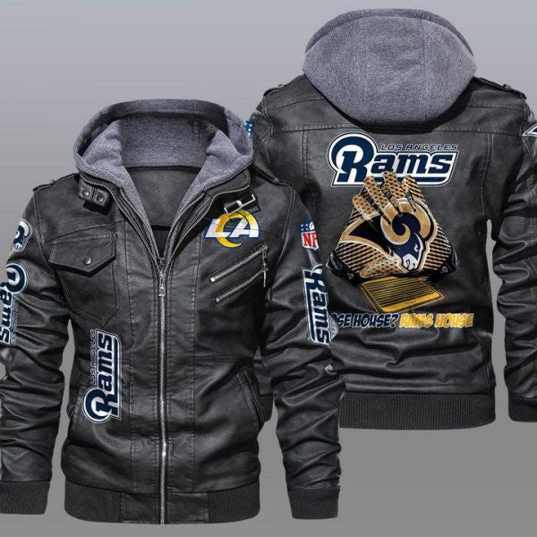Los Angeles Rams Men’s Leather Coats DV20 ZPLT 19