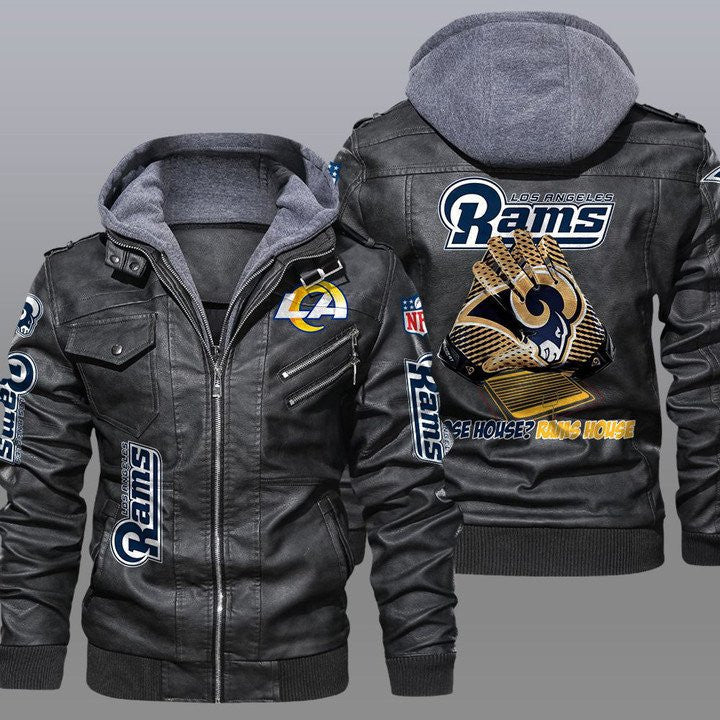 Los Angeles Rams Men’s Leather Coats DV20 ZPLT 19